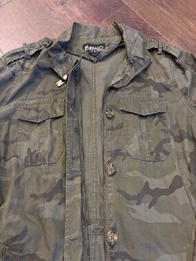 Buffalo David Bitton women's camouflage military-style jacket